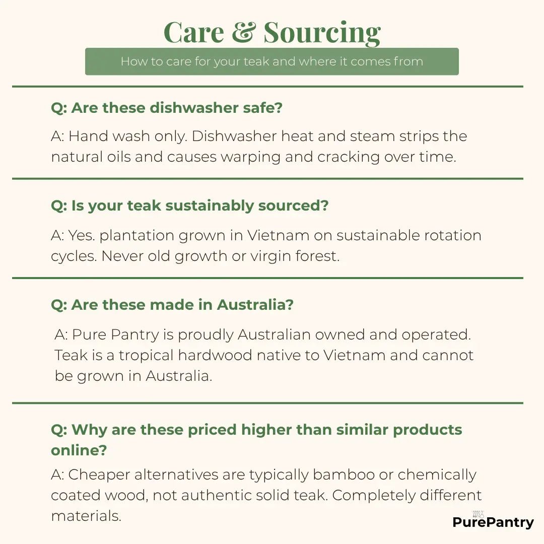 Pure Pantry™️ - Natural Teak Wooden Utensil Set - 50% OFF - Pure Pantry | Teak & Acacia Wood Kitchenware