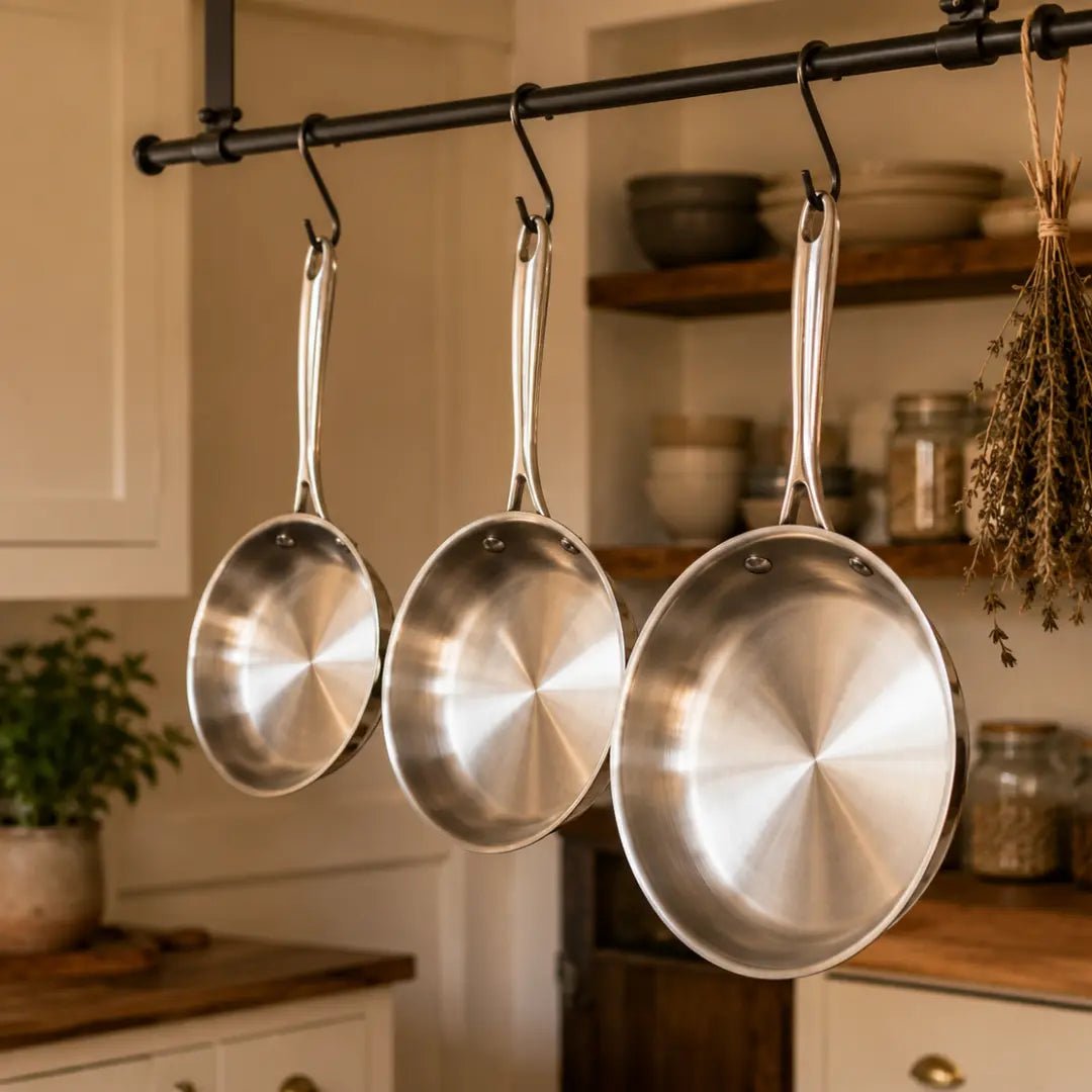 Pure Pantry™️ - Pro Stainless Steel 3 Pan Set - Pure Pantry | Teak & Acacia Wood Kitchenware