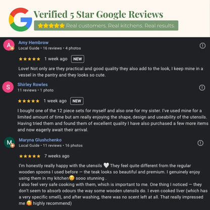 Pure Pantry™️ - Natural Teak Wooden Utensil Set - 50% OFF