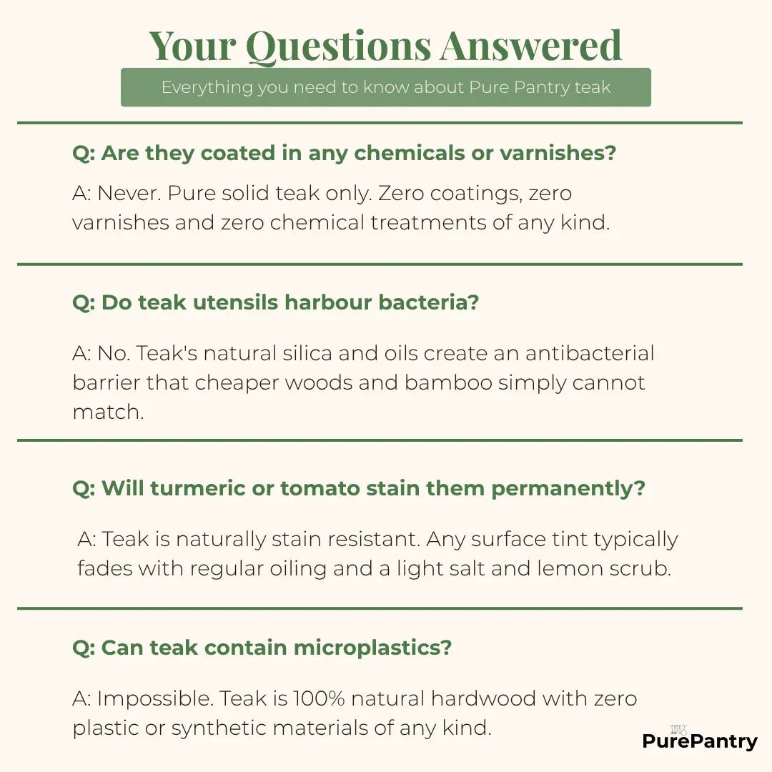 Pure Pantry™️ - Natural Teak Wooden Utensil Set - 50% OFF