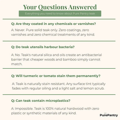 Pure Pantry™️ - Natural Teak Wooden Utensil Set - 50% OFF