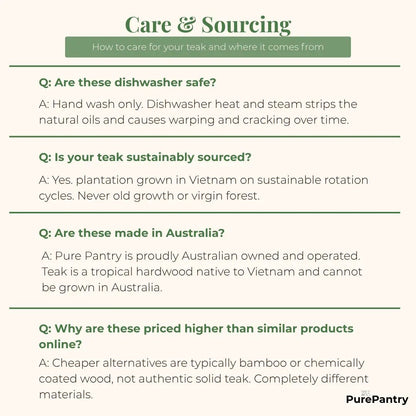 Pure Pantry™️ - Natural Teak Wooden Utensil Set - 50% OFF