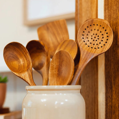 Pure Pantry™️ - Natural Teak Wooden Utensil Set - 50% OFF