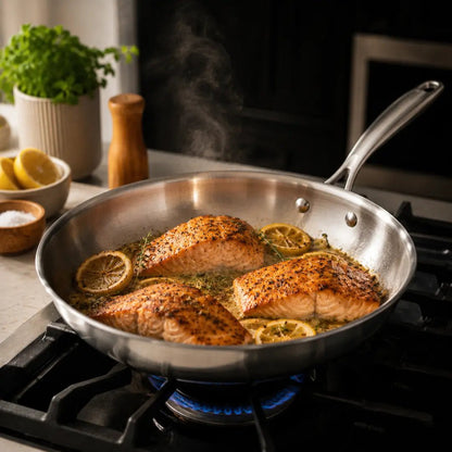 Pure Pantry™️ - Pro Stainless Steel 3 Pan Set - Pure Pantry | Teak & Acacia Wood Kitchenware