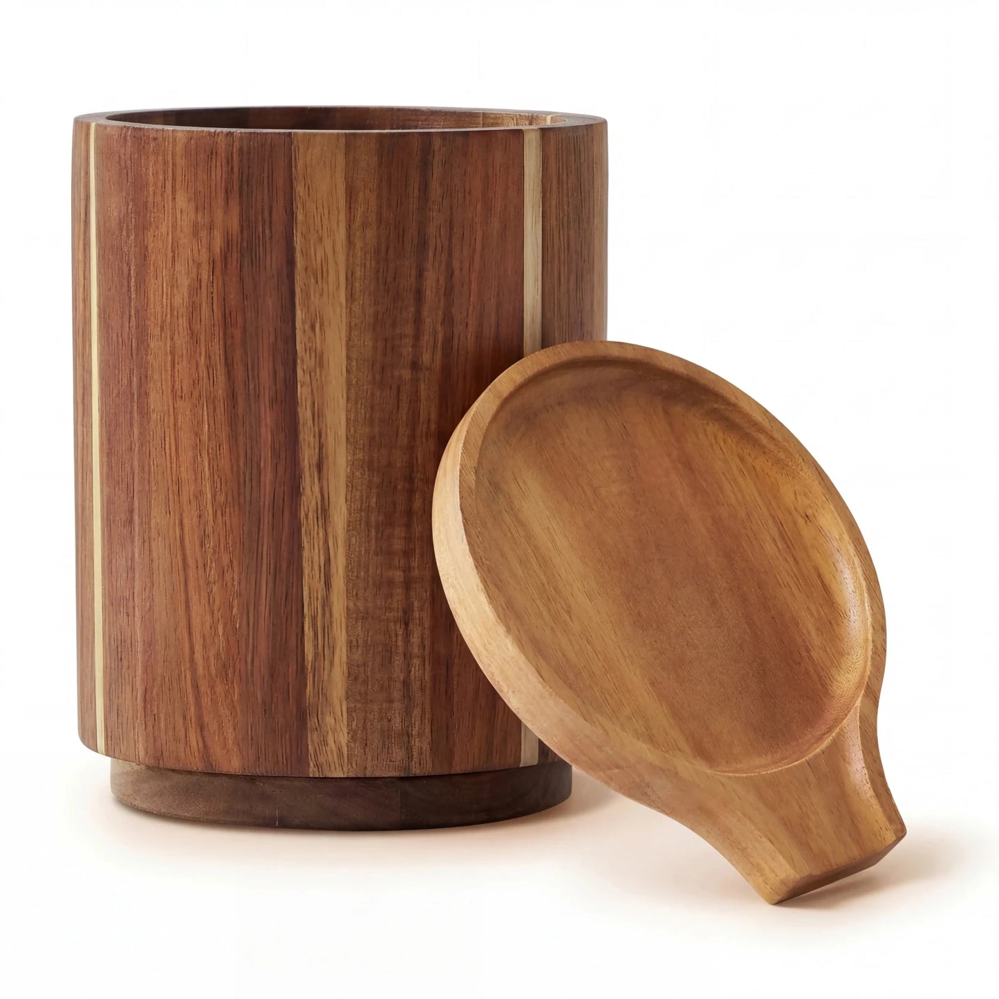 Pure Pantry™️ - Natural Acacia Wood Utensil Holder & Spoon Rest Bundle - Pure Pantry | Teak & Acacia Wood Kitchenware