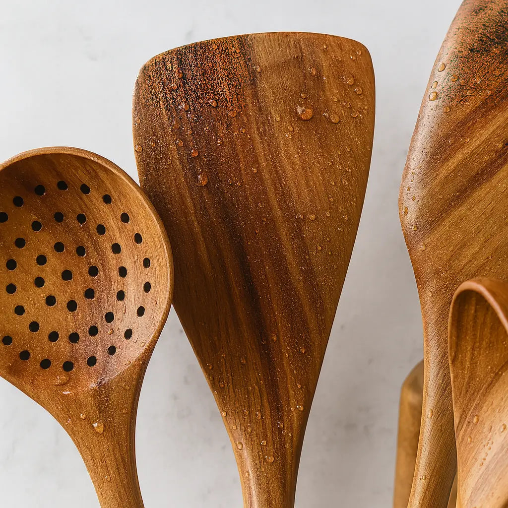 Natural Teak Wooden Utensil Set
