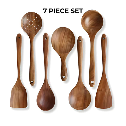 Natural Teak Wooden Utensil Set