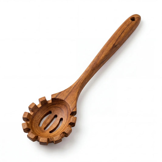 Pure Pantry™️ - Natural Teak Wooden - Pasta Spoon - Pure Pantry | Teak & Acacia Wood Kitchenware