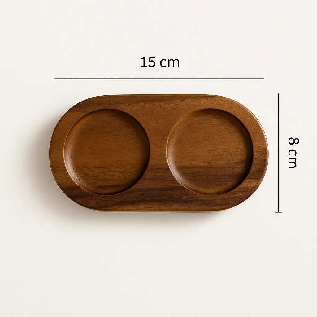 Natural Acacia Wood Salt & Pepper Grinder + Base Included