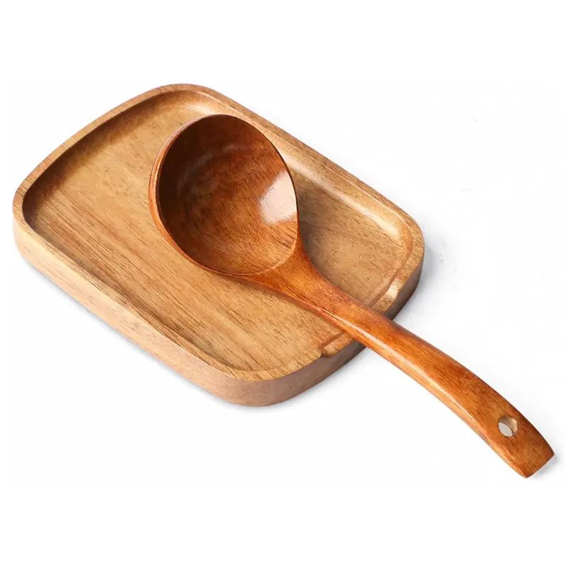 Pure Pantry™️ - Natural Acacia Wood Spoon Rest - Pure Pantry | Teak & Acacia Wood Kitchenware