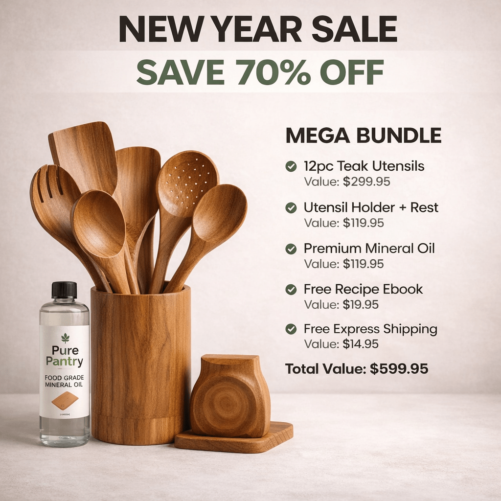 The Complete Kitchen Bundle - Pure Pantry | Teak & Acacia Wood Kitchenware